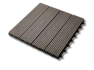 Dlaždice terasová WPC Guttadeck, light grey, 23x300x300mm
