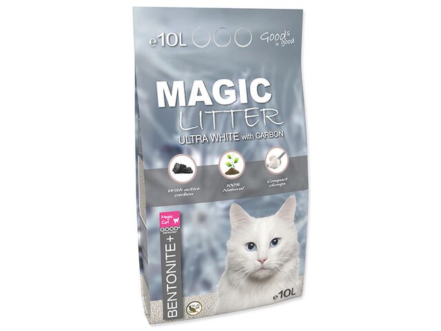 Obrázek produktu Kočkolit Magic Litter Bentonite Ultra White with Carbon 10L/9kg