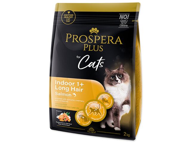 Obrázek produktu Krmivo Prospera Plus Indoor 1+ Salmon Long Hair 2kg
