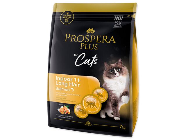 Obrázek produktu Krmivo Prospera Plus Indoor 1+ Salmon Long Hair 7kg