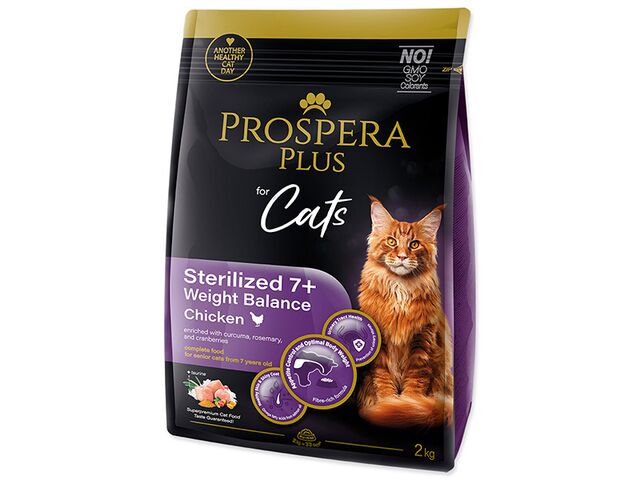 Obrázek produktu Krmivo Prospera Plus Sterilized 7+ Chicken Weight Balance 2kg