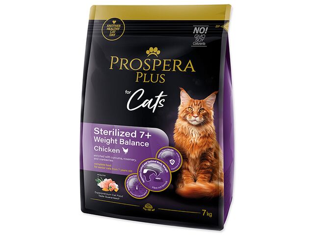 Obrázek produktu Krmivo Prospera Plus Sterilized 7+ Chicken Weight Balance 7kg