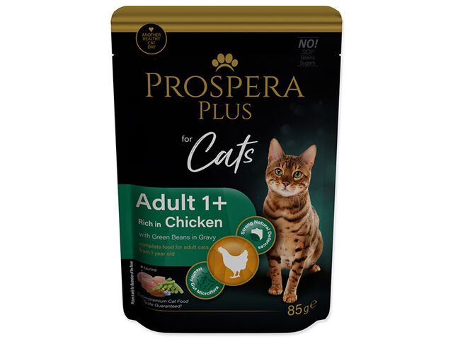 Obrázek produktu Kapsička Prospera Plus Adult 1+, Chicken, Beans 85g