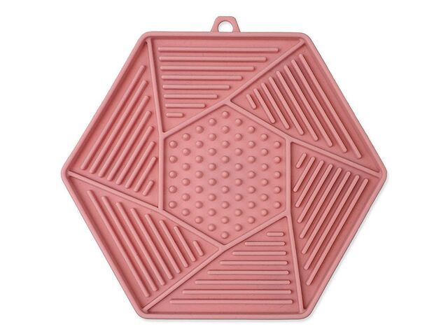 Obrázek produktu Podložka lízací Epic Pet Lick&Snack hexagon světle růžový 17x15cm