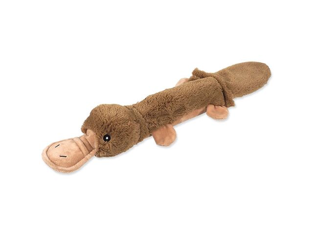 Obrázek produktu Hračka Dog Fantasy ptakopysk s PET lahví pískací se šustícím ocasem 55cm
