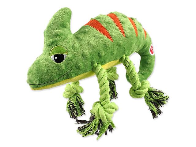 Obrázek produktu Hračka Dog Fantasy Jungle chameleon pískací zelená 28cm