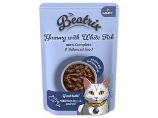 Kapsička Beatrix Adult s bílou rybou 85g