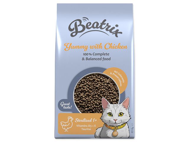 Obrázek produktu Krmivo Beatrix Sterilized s kuřecím 10kg