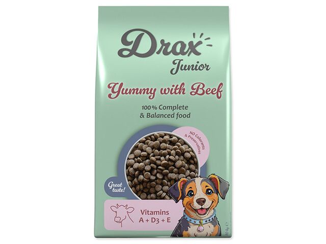 Obrázek produktu Krmivo Drax Junior s hovězím 10kg