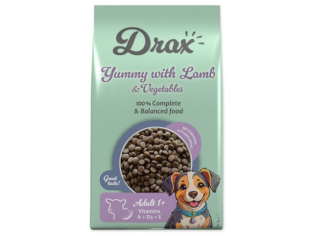 Obrázek produktu Krmivo Drax Adult s jehněčím a se zeleninou 10kg