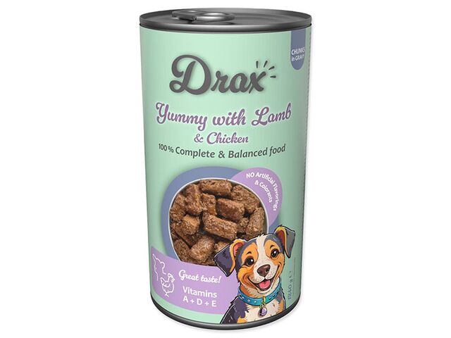 Obrázek produktu Konzerva Drax Adult s jehněčím a kuřecím 1240g