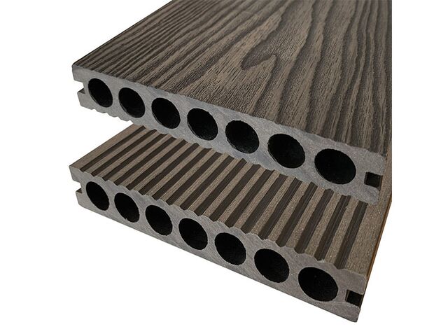 Obrázek produktu Prkno terasové WPC UNVOC ROUND 3D, grafit, 23x146x4000mm