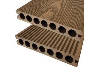 Prkno terasové WPC UNVOC ROUND 3D, ořech, 23x146x4000mm