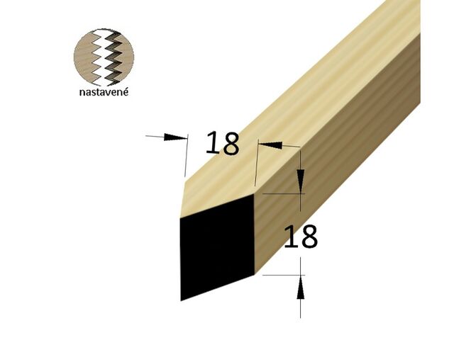 Obrázek produktu Kolík se špičkou k rajčatům 18x18mm, délka 240 cm