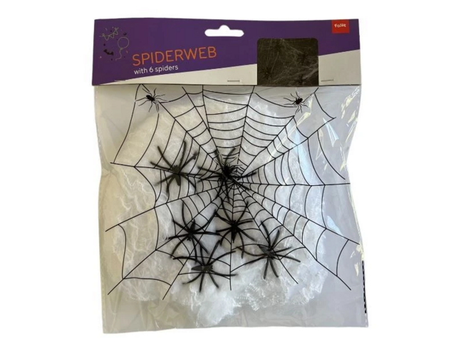 Obrázek produktu Pavučina bíla 20g + 6 pavouků
