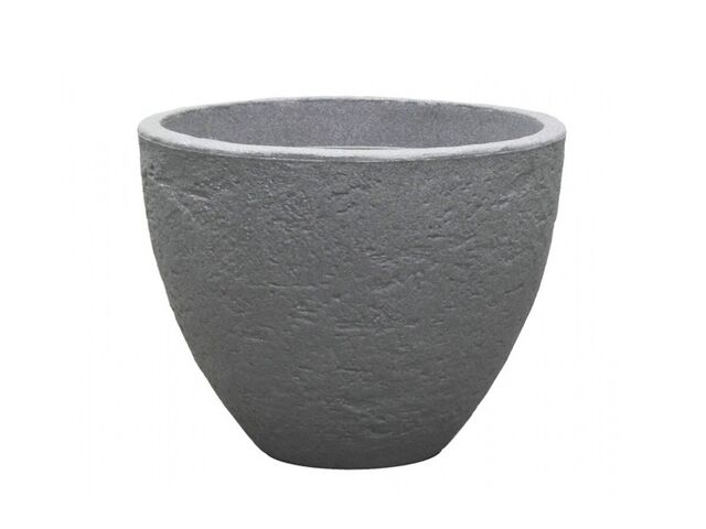 Obrázek produktu Obal na květník STONE plastový pr.40cm v.31cm, tmavě šedá
