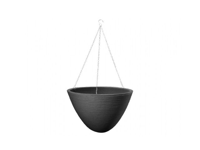 Obrázek produktu Žardinka TROPEA závěsná plastová pr.33cm v.25cm, antracit