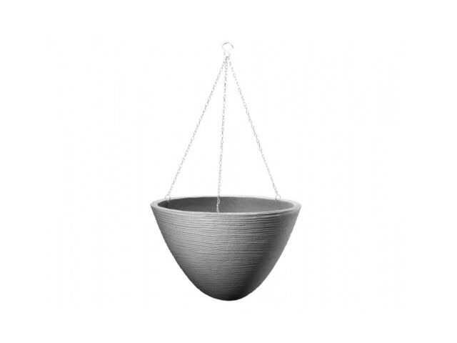 Obrázek produktu Žardinka TROPEA závěsná plastová pr.33cm v.25cm, tmavě šedá