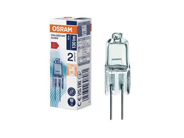 Obrázek produktu Žárovka halogenová 64418 Oven 40X1 10W 12V G4 Osram i do pečící trouby
