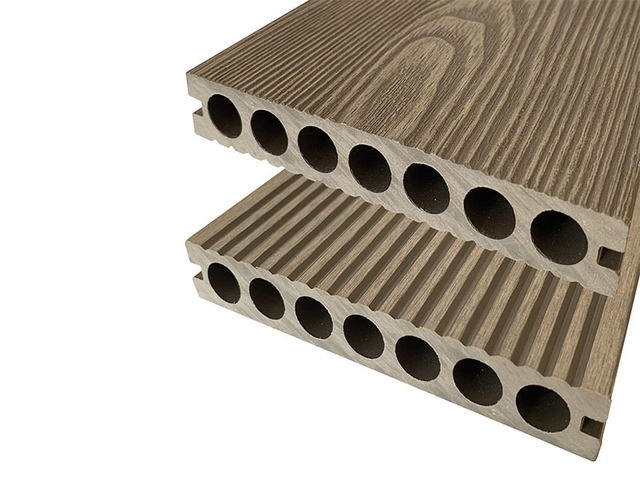 Obrázek produktu Prkno terasové WPC UNVOC ROUND 3D, šedá, 23x146x2000mm