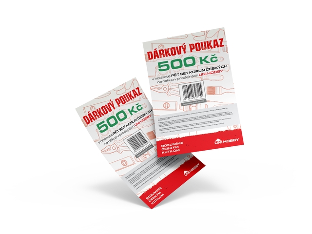 Obrázek produktu UNI HOBBY Elektronický dárkový poukaz 500 Kč