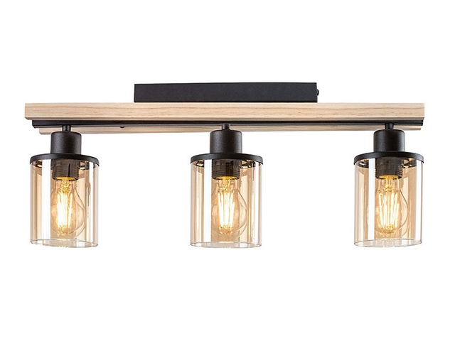 Obrázek produktu Svítidlo stropní Niylah 3 x E27 max. 25W dřevo kov