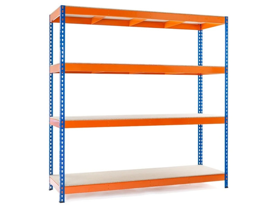 Regál vysokozátěžový 180x180x60 cm, 4 police, nosnost 2000 kg. EAN: 08594227535930