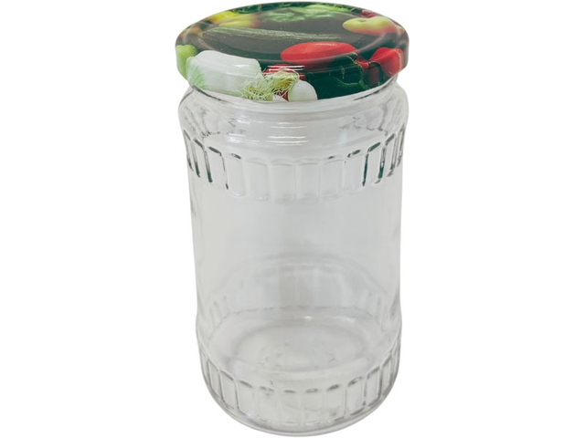 Obrázek produktu Sklenice zavařovací TWIST, kulatá, 370 ml+víčko, 66 mm zelenina, 24 ks