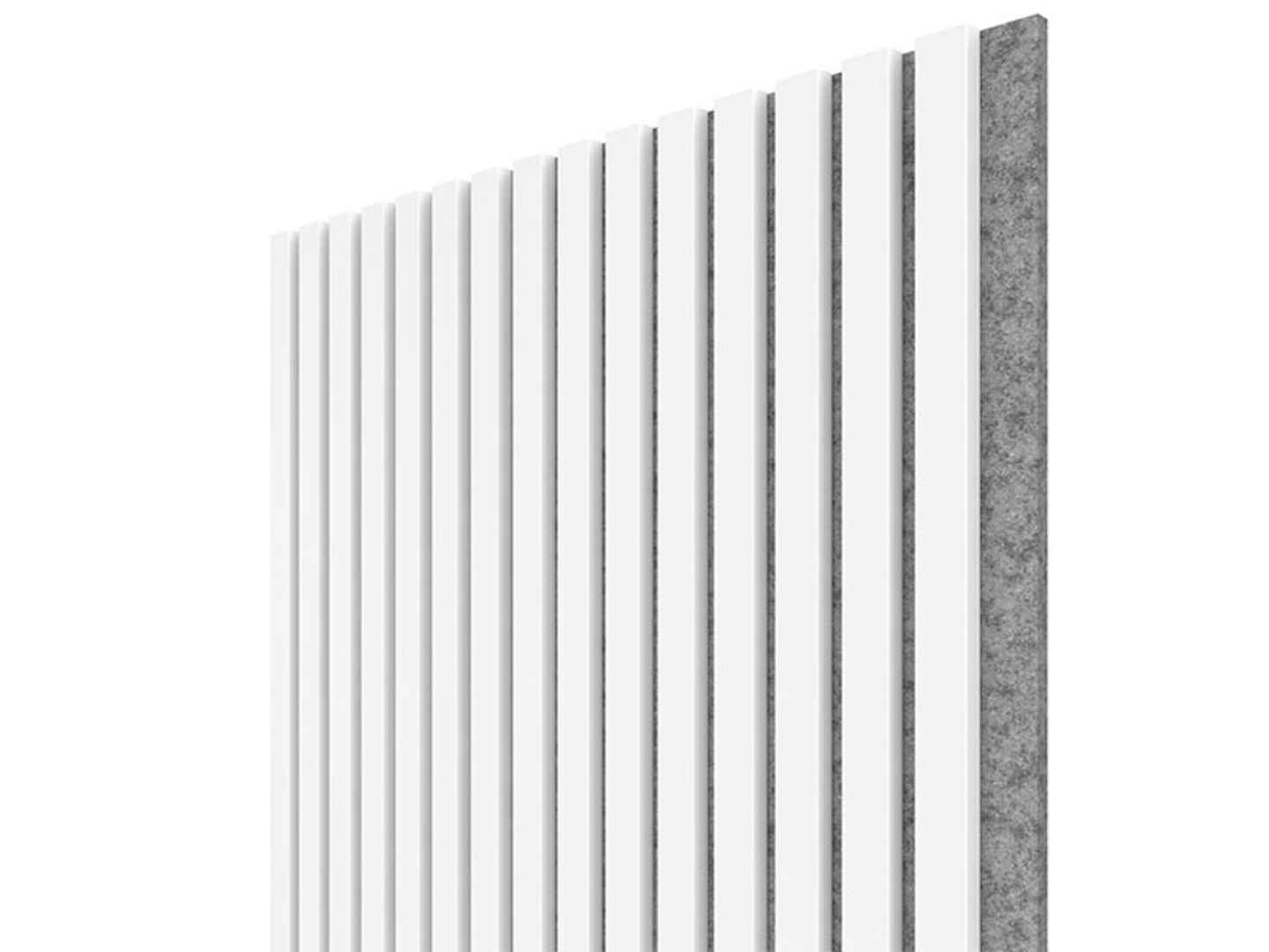 Panel obkladový akustický bílý (šedý filc), 21x604x2750mm, bal.1,66m2