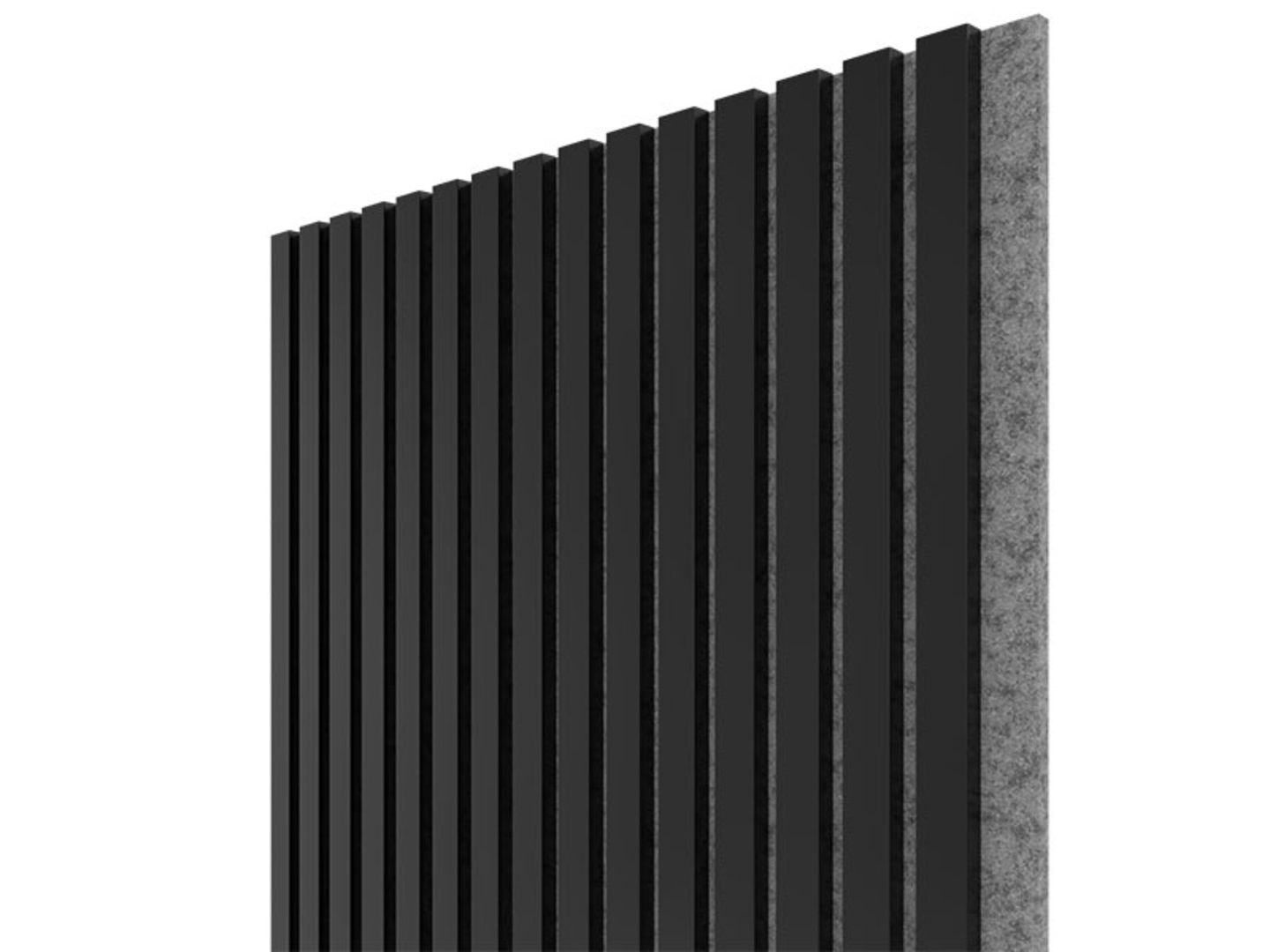 Panel obkladový akustický černý (šedý filc), 21x604x2750mm, bal.1,66m2