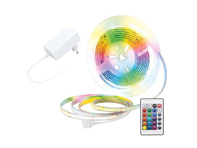 Obrázek produktu LED pásek 5m, RGB SMD 10W/m s dálkovým ovladačem