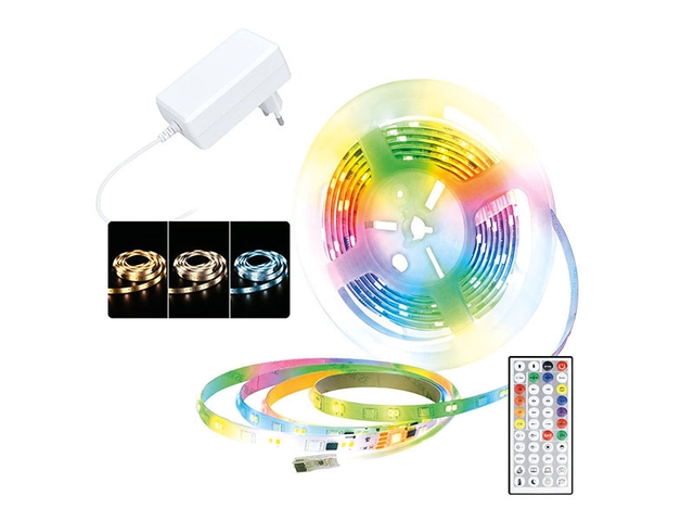 Obrázek produktu LED pásek 5m, RGB + CCT 5W/m IP65 s dálkovým ovladačem