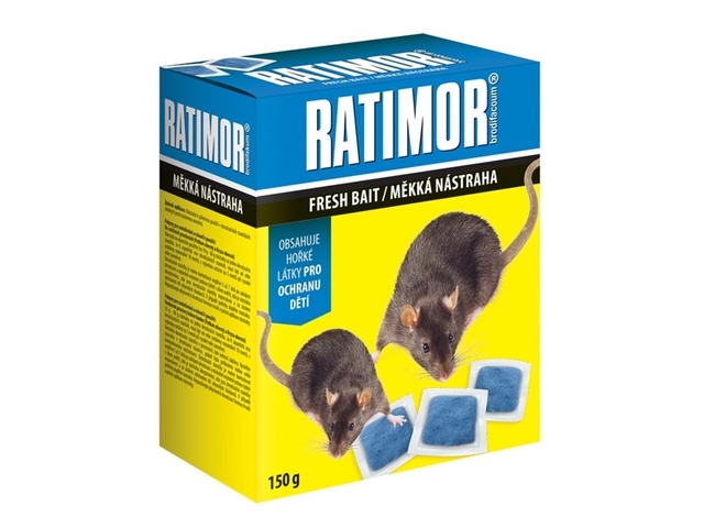 Obrázek produktu Ratimor Brodifacoum měkká nástraha, 150g krabička