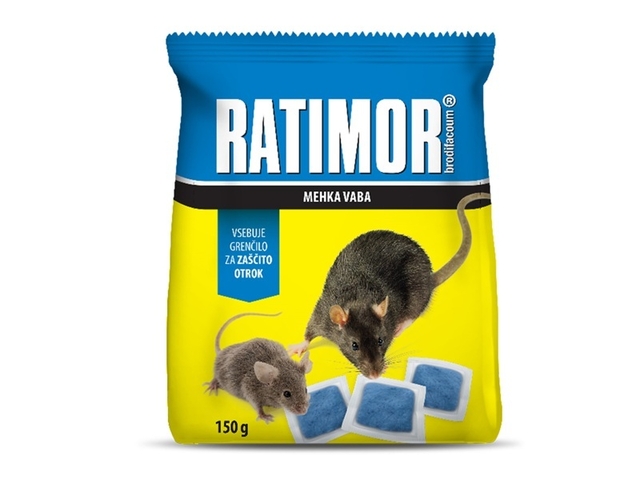 Obrázek produktu Ratimor Brodifacoum měkká nástraha, 150 g sáček