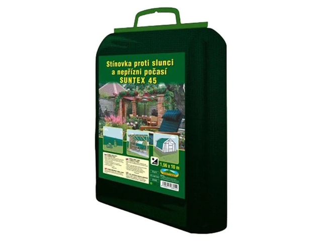 Obrázek produktu Stínovka PE SUNTEX 45 zelená s oky 1,5x10m