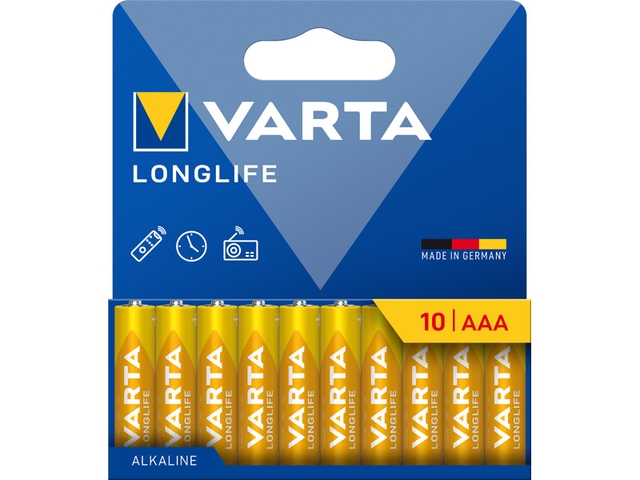 Obrázek produktu Baterie Longlife 10 AAA (Plastic free Wide Blister)