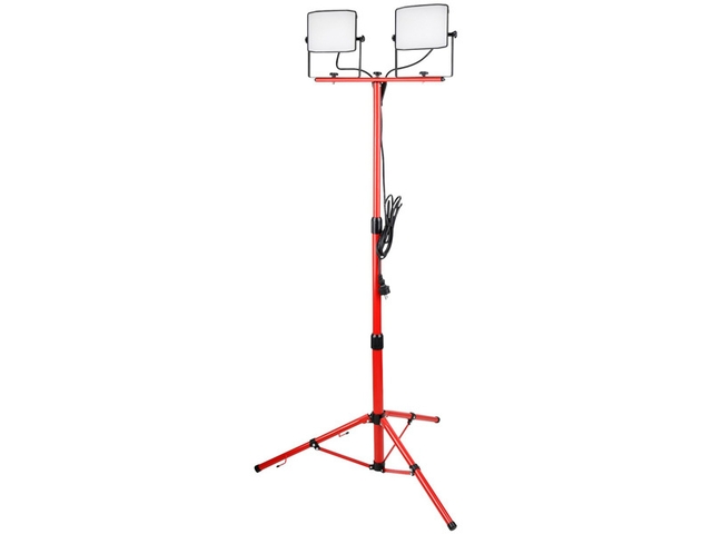 Obrázek produktu Reflektor venkovní LED, 2x50W, červený, IP65, se stativem