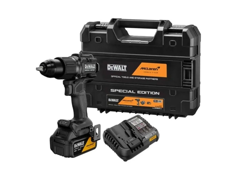 Vrtačka příklepová aku, 18V XR, 1x4Ah, DeWalt McLaren. EAN: 5054905332808