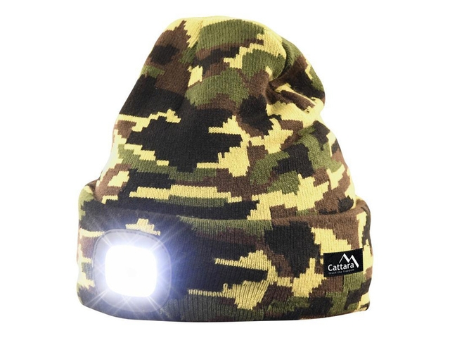 Obrázek produktu Čepice ARMY s LED svítilnou, USB nabíjení