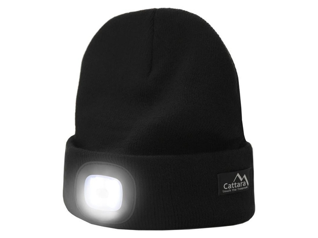 Obrázek produktu Čepice BLACK s LED svítilnou, USB nabíjení