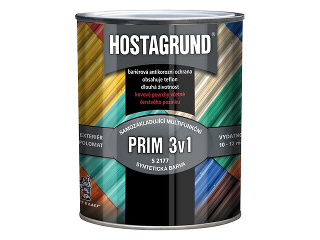 Obrázek produktu Barva na kov Hostagrund prim 3v1 - 0,6 l