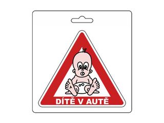 Samolepka DÍTĚ V AUTĚ (105 x 120 mm)