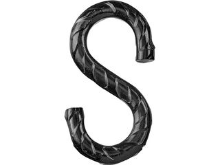 S-hák černá rustikální 3,8x35 mm