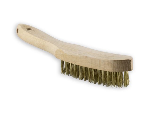 Obrázek produktu Kartáč ruční 4-řadý dřevěná rukojeť, drát B 0,3(mosaz)