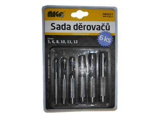 Sada děrovačů - 5,6,8,10,11,12mm