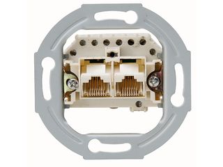 Zásuvka datová pod omítku, 2x 8 (8)p., sokl