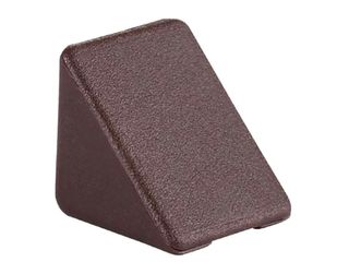 Úhelník spojovací 35 x 35 x 25 mm, plast, hnědý, 1 ks
