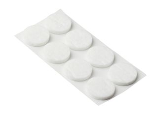 Podložky filcové pr. 20 mm, samolepící, bílé, 8 ks