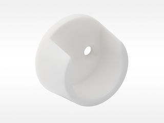 Držák šatní tyče pr. 25mm, plast, bílý, 2 ks