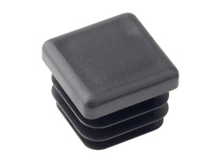 Zátka 20x20mm, plast, černá, 4 ks